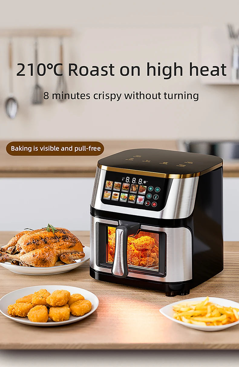 Professional 12L 15L Digital Air Fryer Oven Stainless Steel Smart Multi Functional Large Capacity Commercial No Oil 2025 New