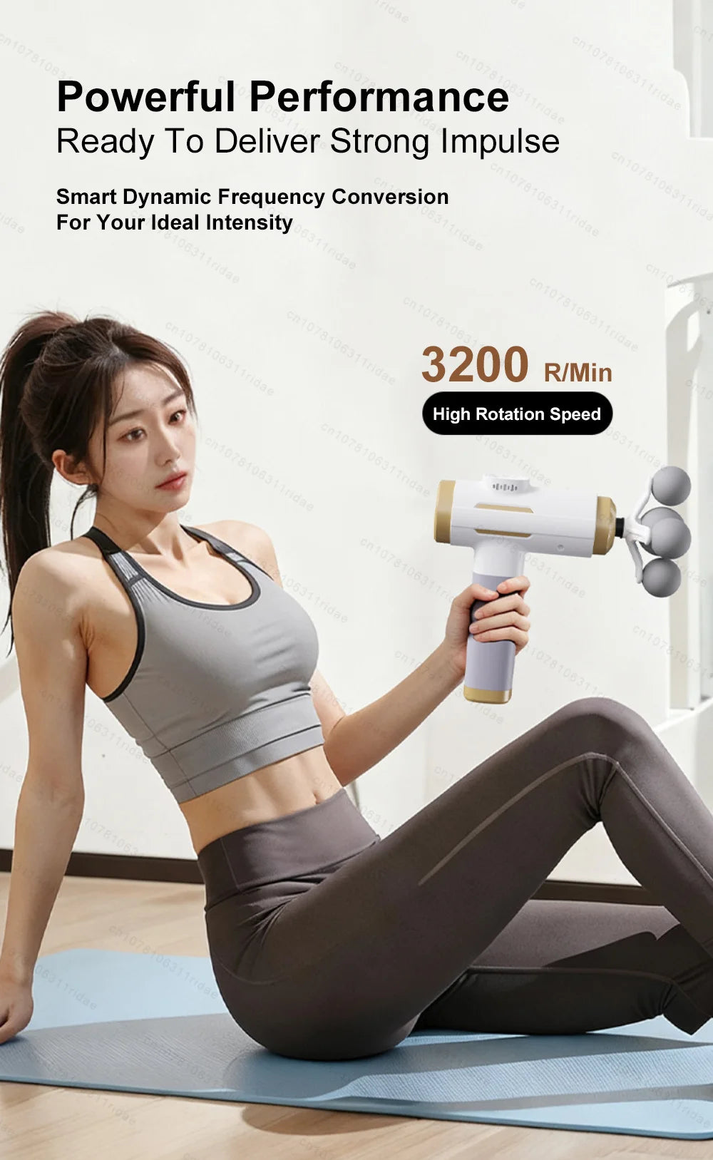 Electric Muscle Massage Gun - 99-Speed Deep Tissue Recovery - White Fascia Gun Tidesmit
