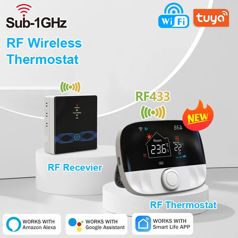 Tuya Smart Home Wifi Heating Thermostat Wireless For Gas Boiler Smart Thermostat Temperature Controller Alexa Google Home