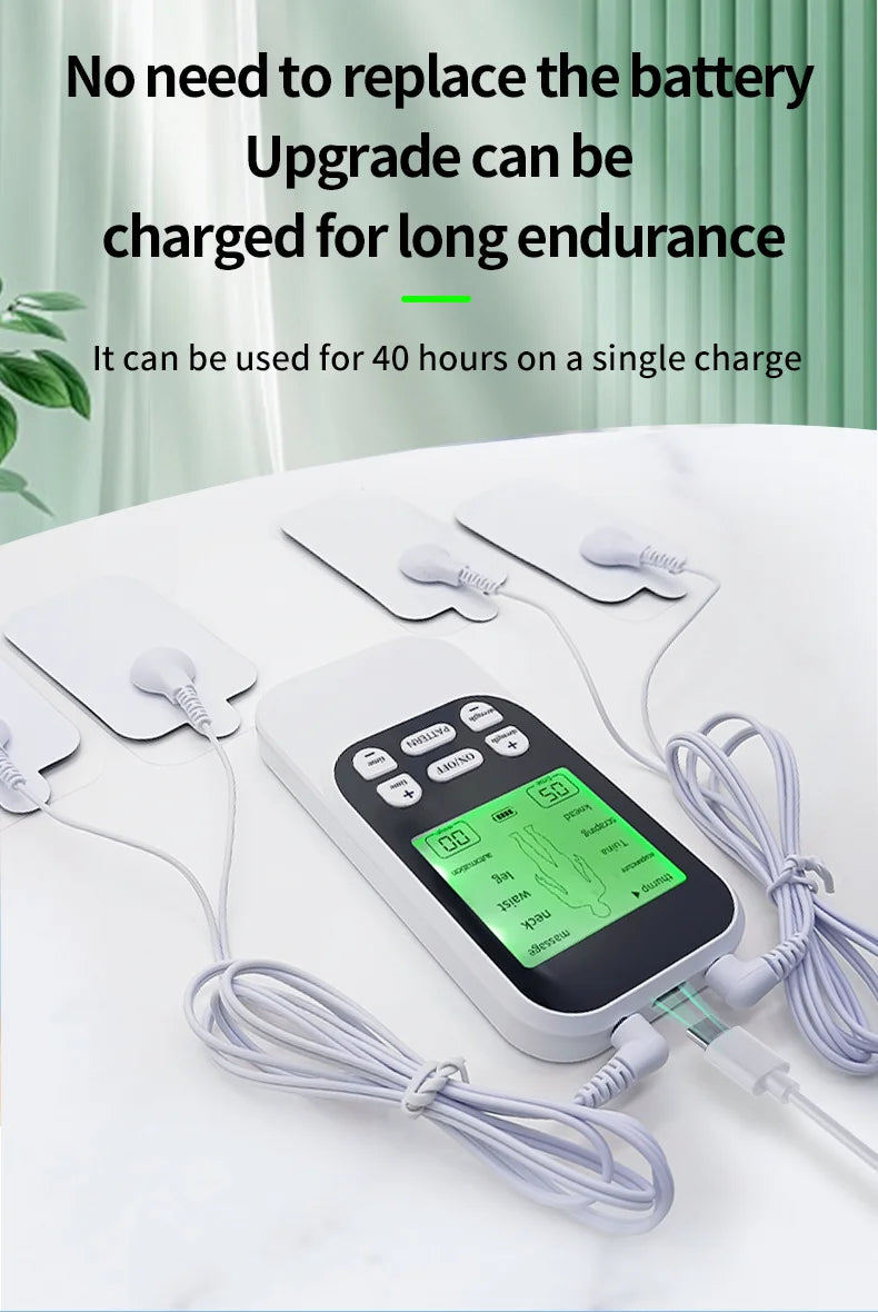 Electric Pulse Muscle Stimulator - 10 Mode EMS Device for Muscle Relief Massage Chairs Tidesmit