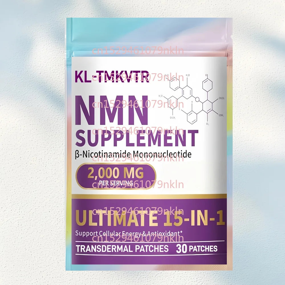 30 Patches Liposomal NMN Transdermal Patches with  Resveratrol, TMG, CoQ10,Glutathione for Cellular Support