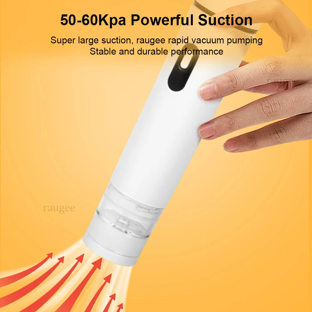 Vacuum Sealer Pump Mini Handheld Food Sealing Pump Electric Sealing Machine Automatic Air Pump with Reusable Vacuum Sealer Bags