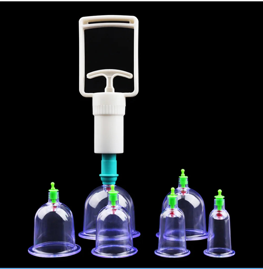 Vacuum Cupping Massage Kit with 6 Suction Cups - Tidesmit Body Shaping Massage Equipment Tidesmit