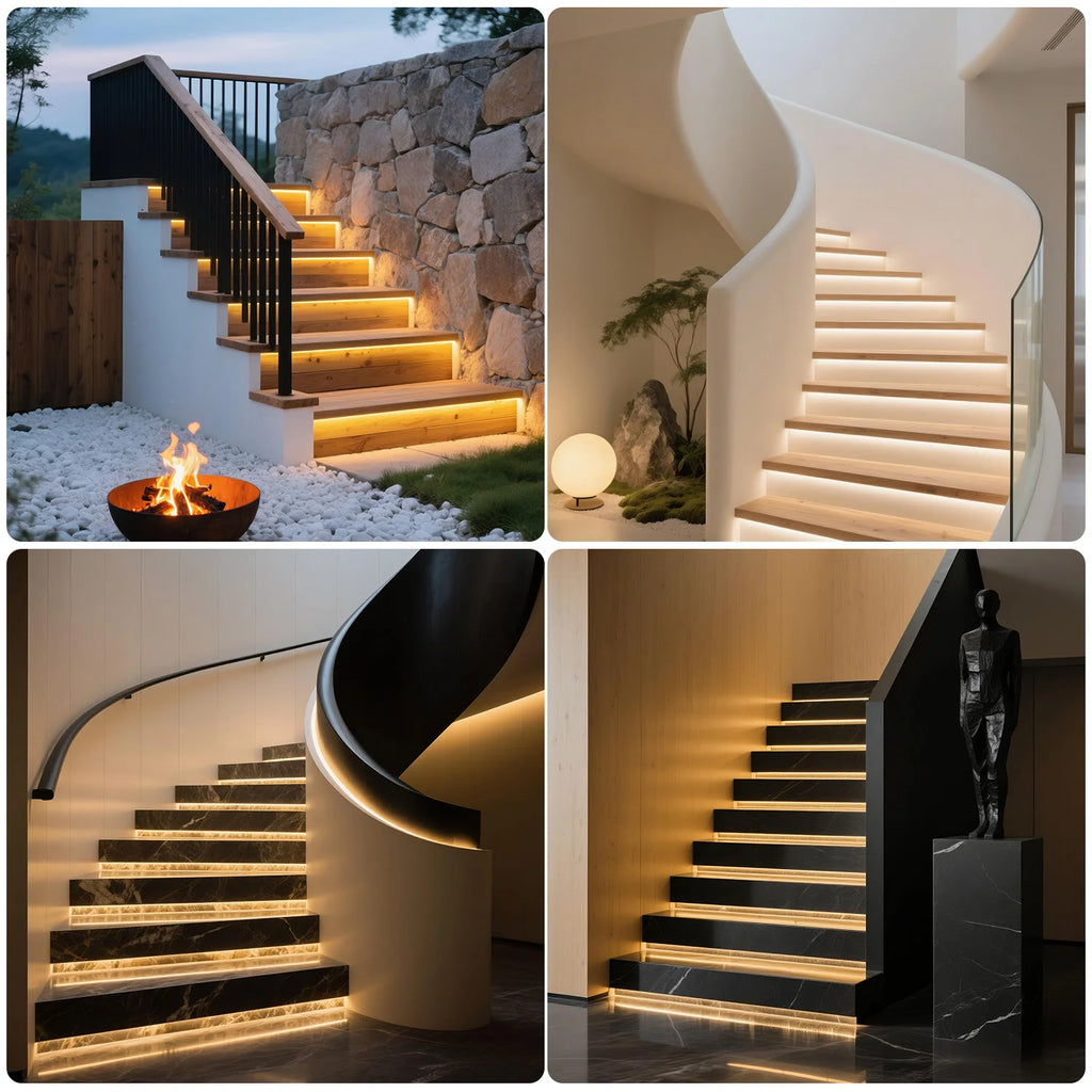 V2 PIR Motion Sensor Stair Light Controller 32 Channels LED Stair Controller For Stairway Dim LED Strip Lighting DC12V 24V
