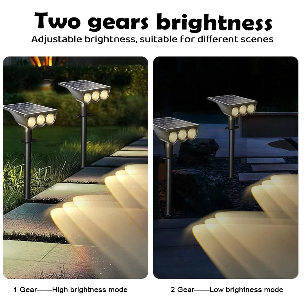 1-4pcs LED Solar Landscape Lights Outdoor IP65 Waterproof Solar Light Solar Garden Spotlight for Yard Lawn Walkway Courtyard