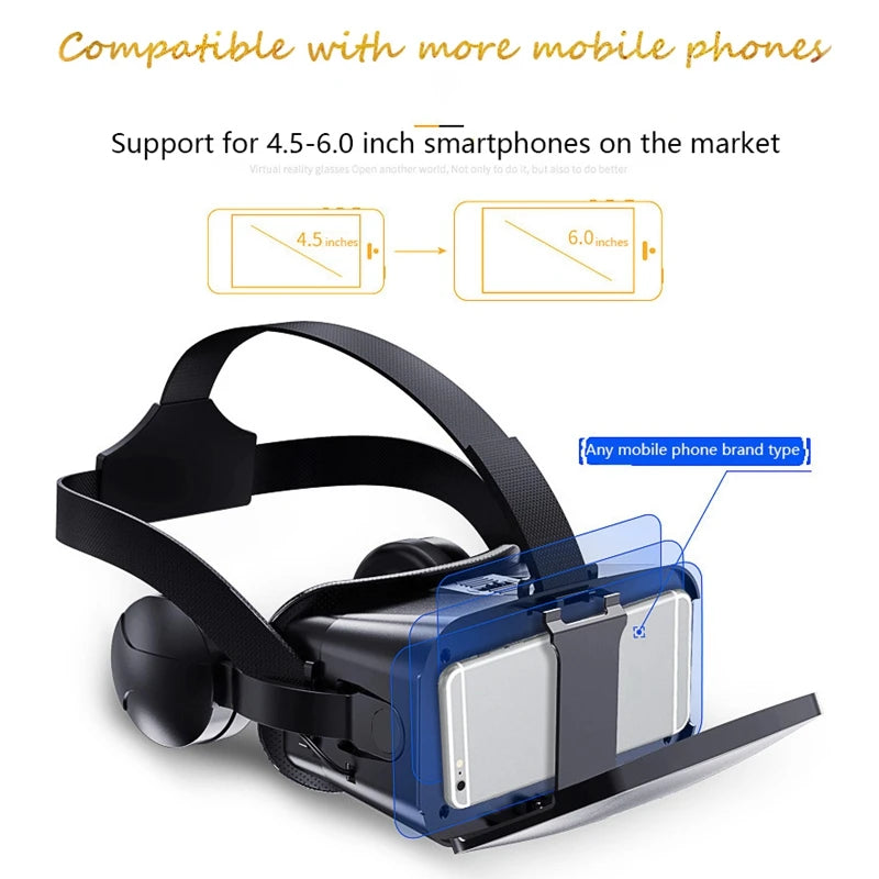 VR Headset for Smartphones - Lightweight Immersive Smart Glasses with Controller Tidesmit