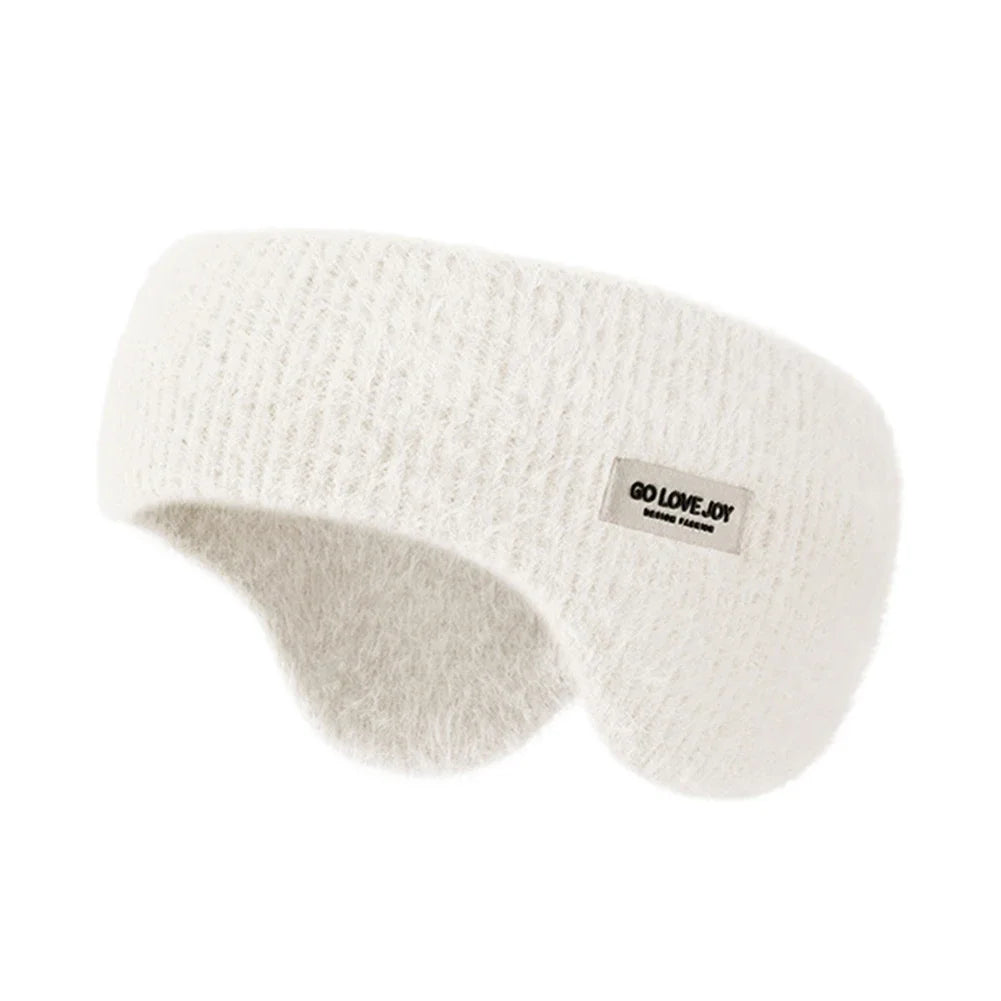 Knitted Winter Earmuffs: Thermal Ear Warmers for Cold Weather Comfort white Tidesmit