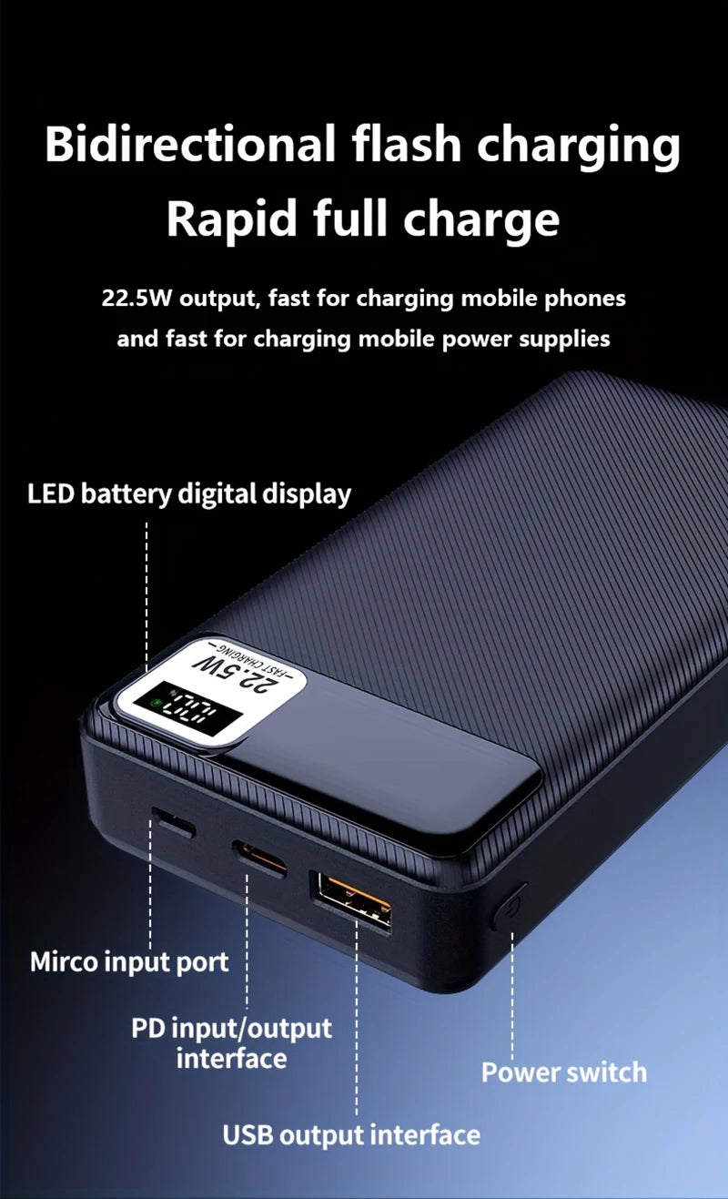 10000mAh Fast Charging Power Bank - PD USB-C Portable Battery Tidesmit
