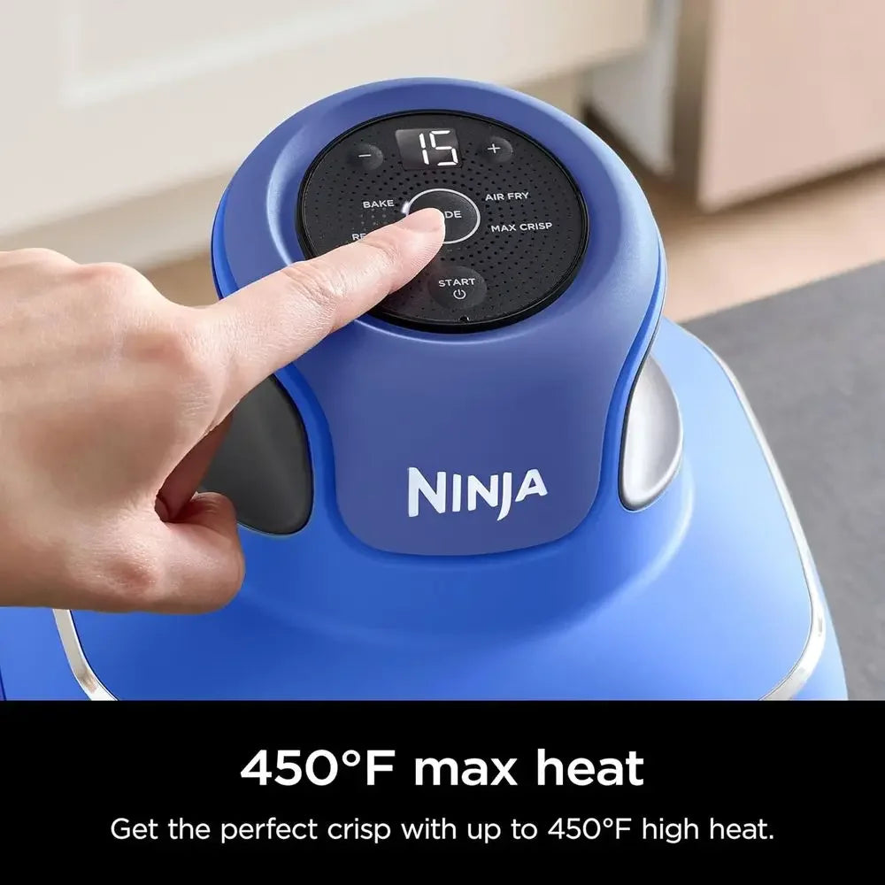 5-in-1 Portable Glass Air Fryer Cooking System, 1500W, 6-Cup, 4-Quart & 2.5-Quart Containers, Microwave, Freezer, Dishwasher Saf
