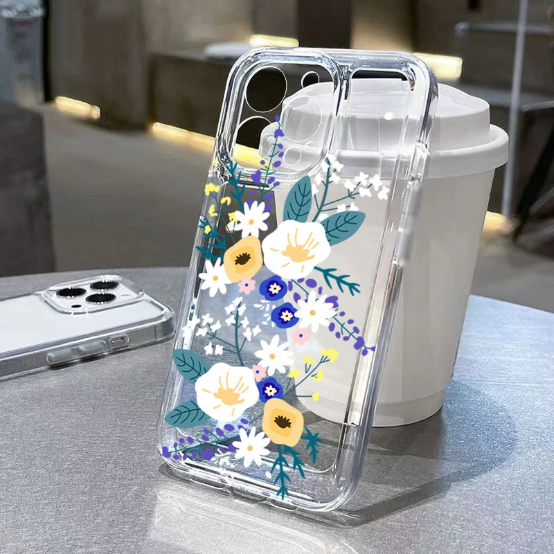 Redmi Note 14 Clear Case | Jasmine Floral Shock-Absorbing Slim Fit Cover 8 Tidesmit