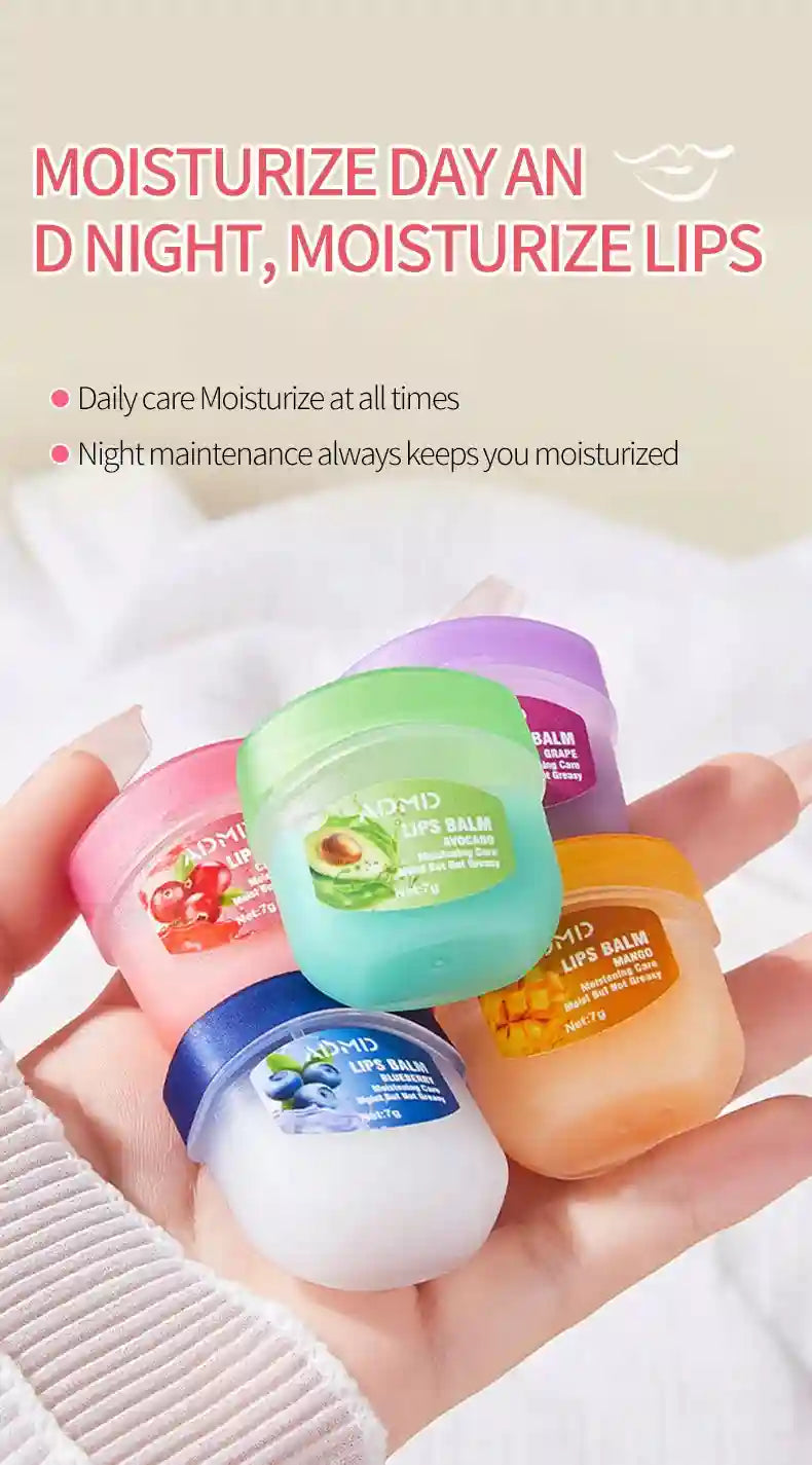 Fruit Lip Balm Set - 8pcs Moisturizing Lip Treatment for Dry Lips Lip Care Tidesmit