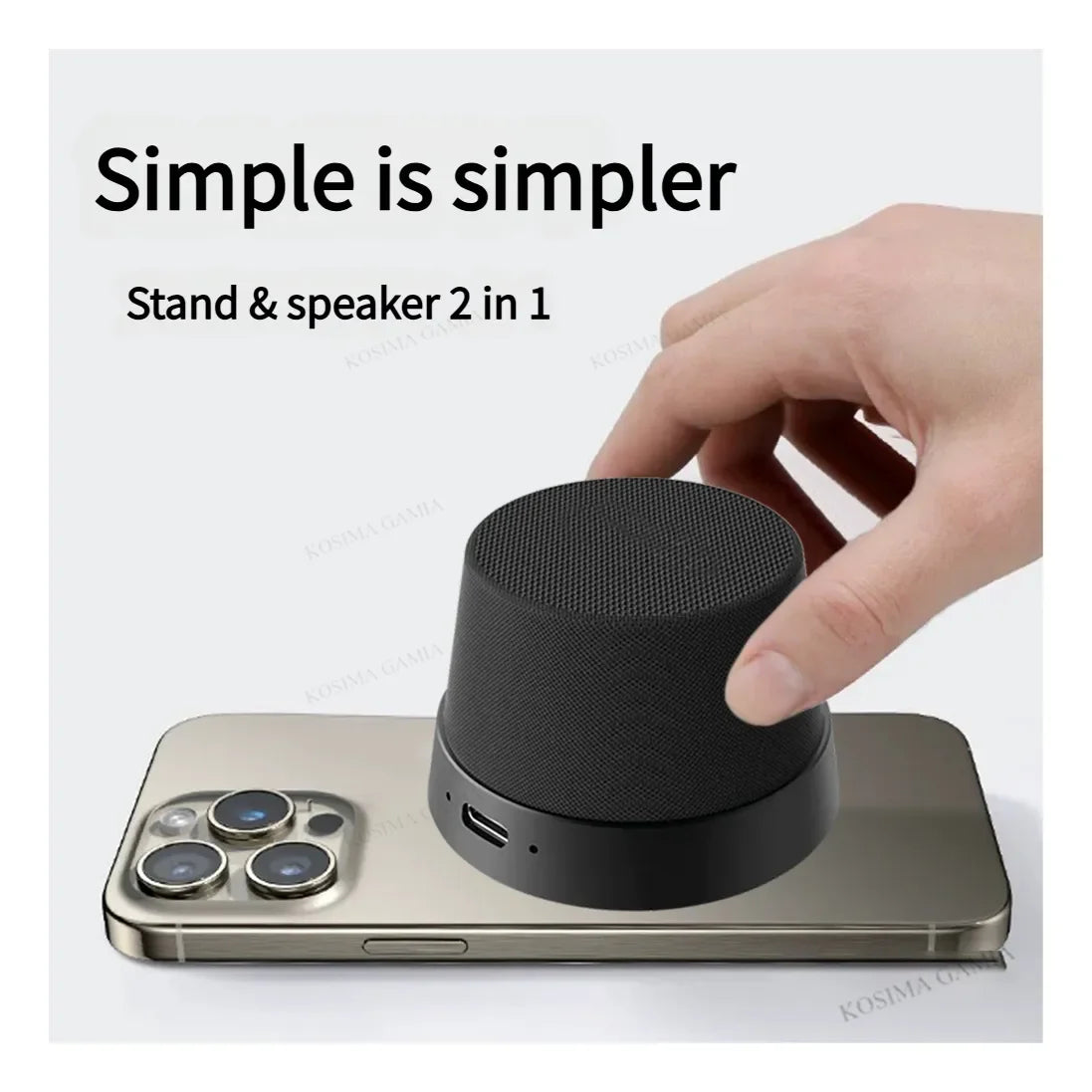 Waterproof Mini Sound Portable Magnetic Speaker White Noise Machine Tws Connected Speaker With Magnetic Phone Stand