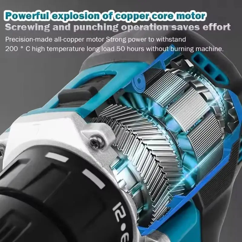 Makita Original. DDF487 Cordless Driver Drill Brushless Electric Impact Screwdriver Rechargeable Power Tool 18V