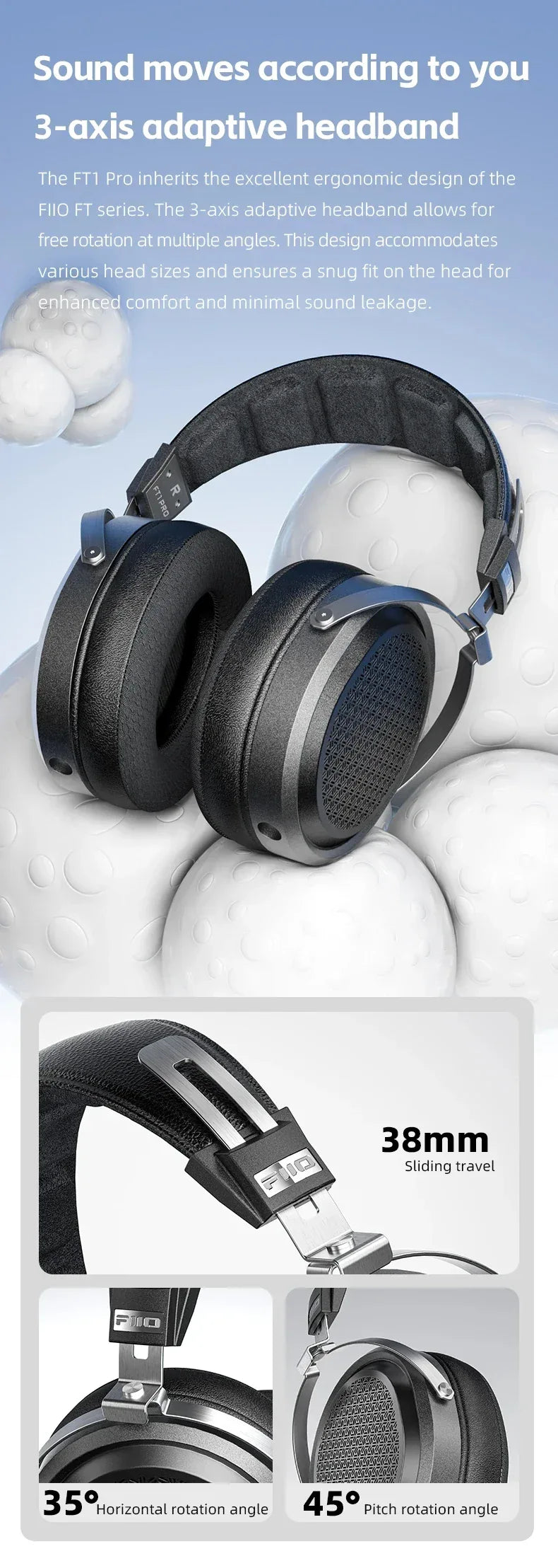 FiiO FT1 Pro Planar Magnetic Headphones Hi-Res Audio | Tidesmit Tidesmit