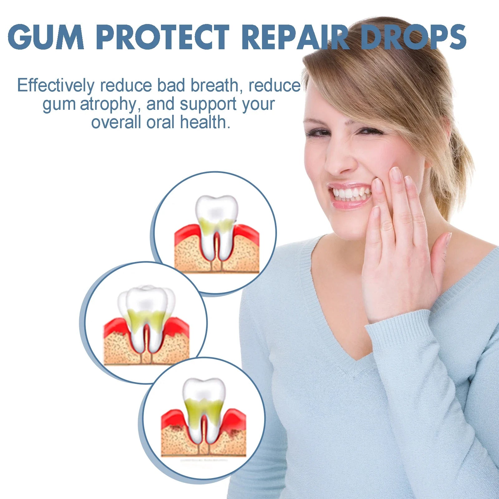 Tidesmit gum repair and teeth whitening toothpaste for pain relief and professional oral cleaning