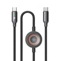 2-in-1 Fast Wireless Charger for iPhone 15 and 16 - 1.2m Black 1.2m Black Tidesmit