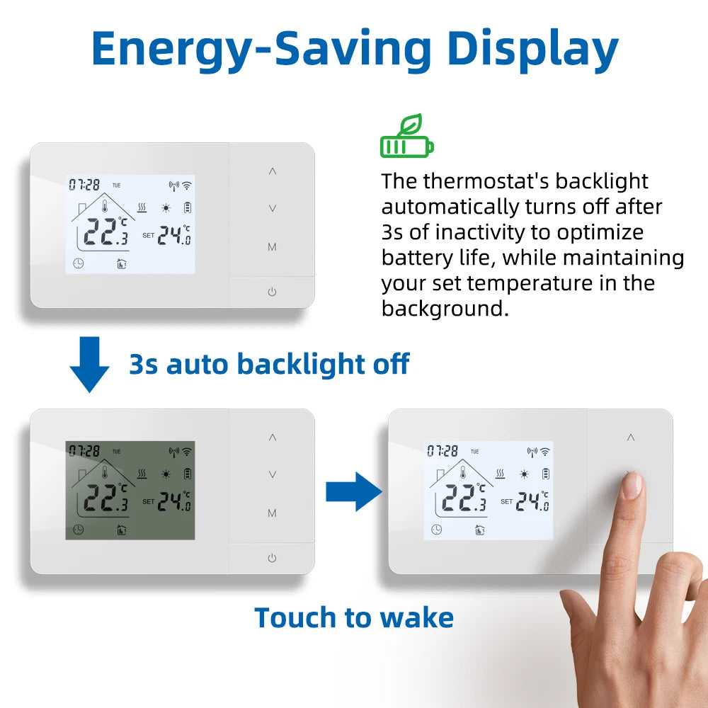 Wireless WiFi Thermostat for Gas Boiler for Water Floor Heating Smart Tuya Temperature Controller Alexa Google Home