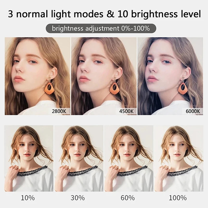 LED Ring Light with Tripod - Adjustable Studio Lighting for Creators Tidesmit