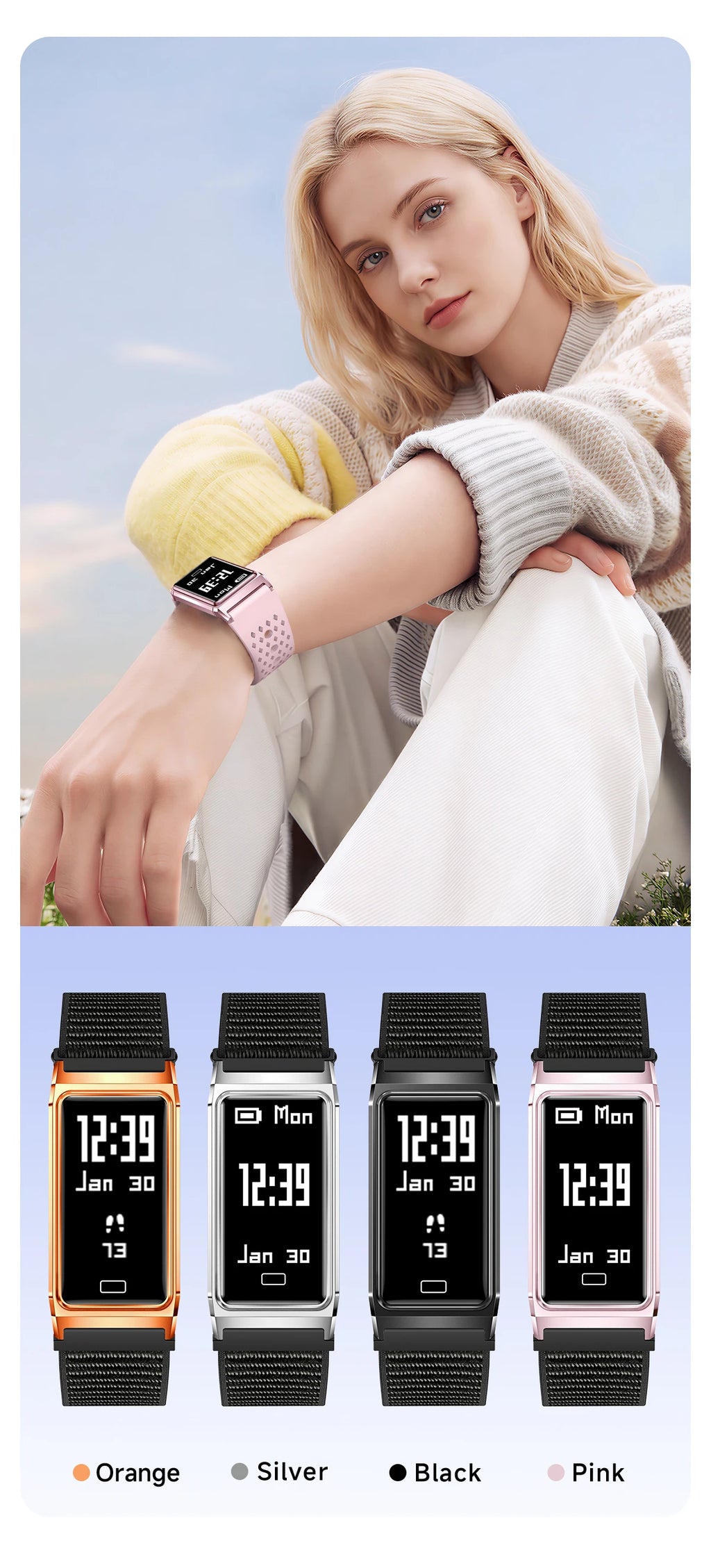 LIGE Women Smart Bracelet Heart Rate Sleep Monitor Health Band Waterproof Sports Fitness Tracker Men Smartwatch For Android iOS