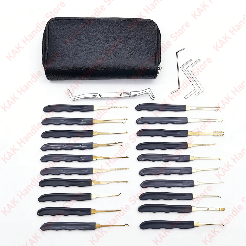 15-31pcs Lock Picking Set Transparent Locksmith Tools Multifunctional Training Lock Set Padlock Steel Hand Tools Hardware Tools