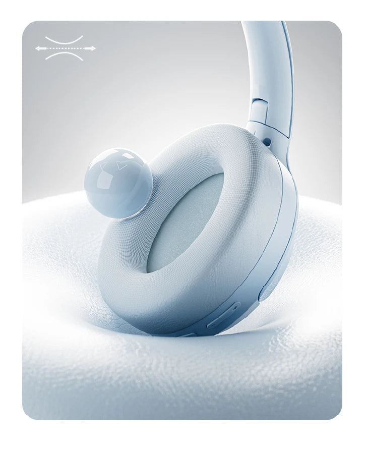 Wireless Noise Cancelling Headphones Over-Ear - Studio Audio White Tidesmit