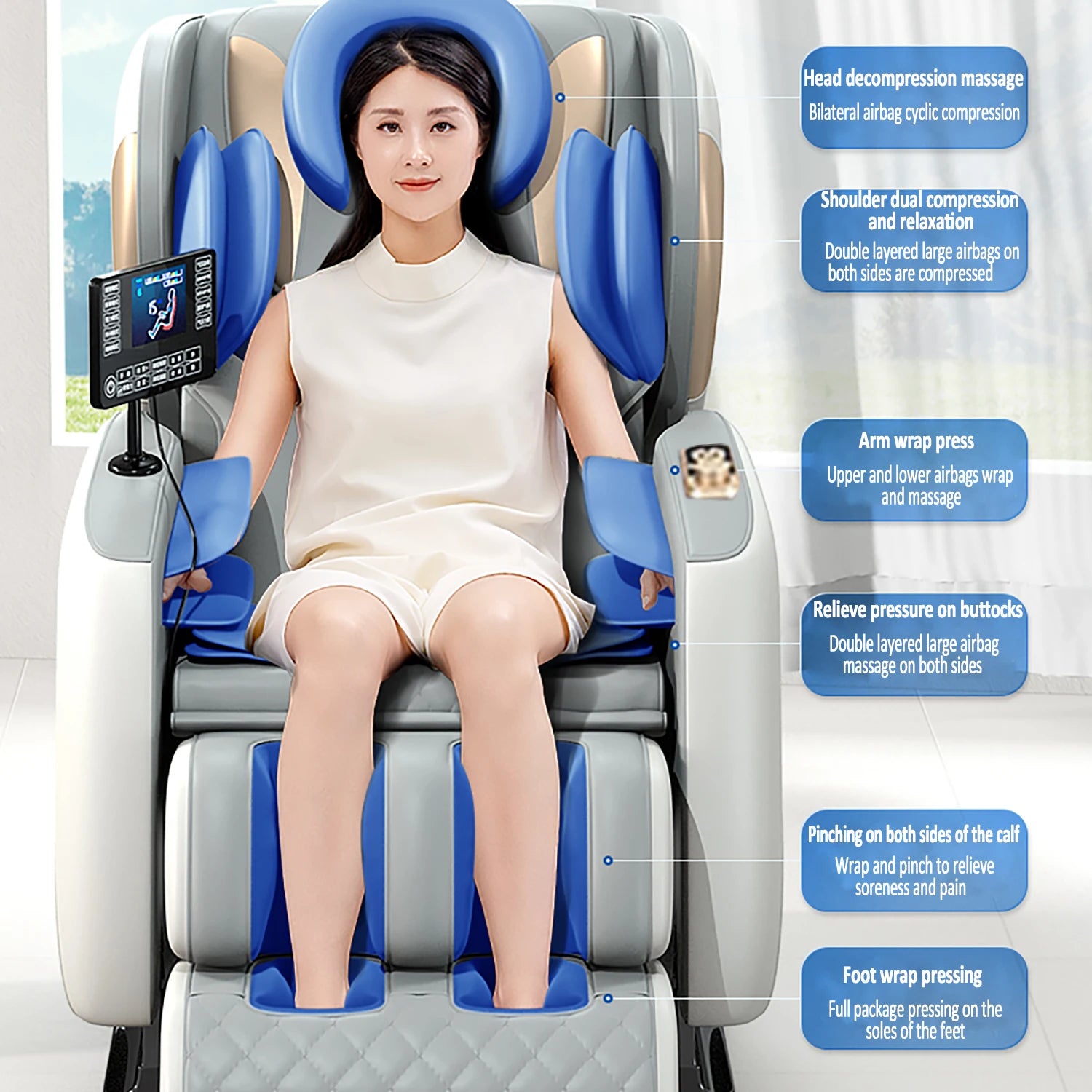 Electric Massage Chair Zero Gravity with Voice Control - Tidesmit Massage Chairs Tidesmit