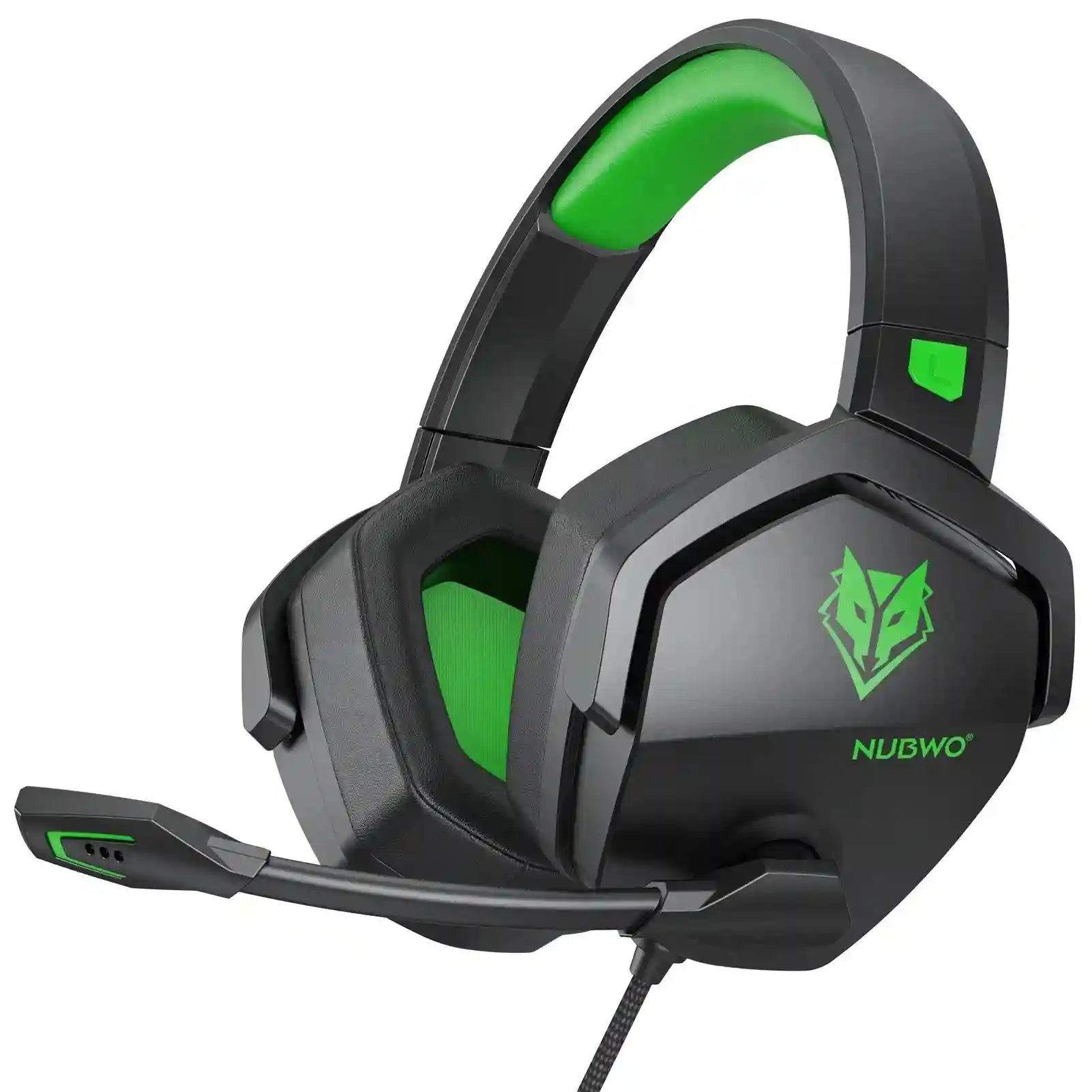 Pro Gaming Headset with Mic - Over-Ear Wired Audio for Xbox PS5 PC Green Tidesmit