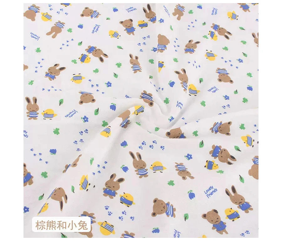 Baby Fabric Knit Jersey Print Fabric Sewing Material for Children's Garment 50*185cm Brocade Fabric Organic Fabric  Knitted