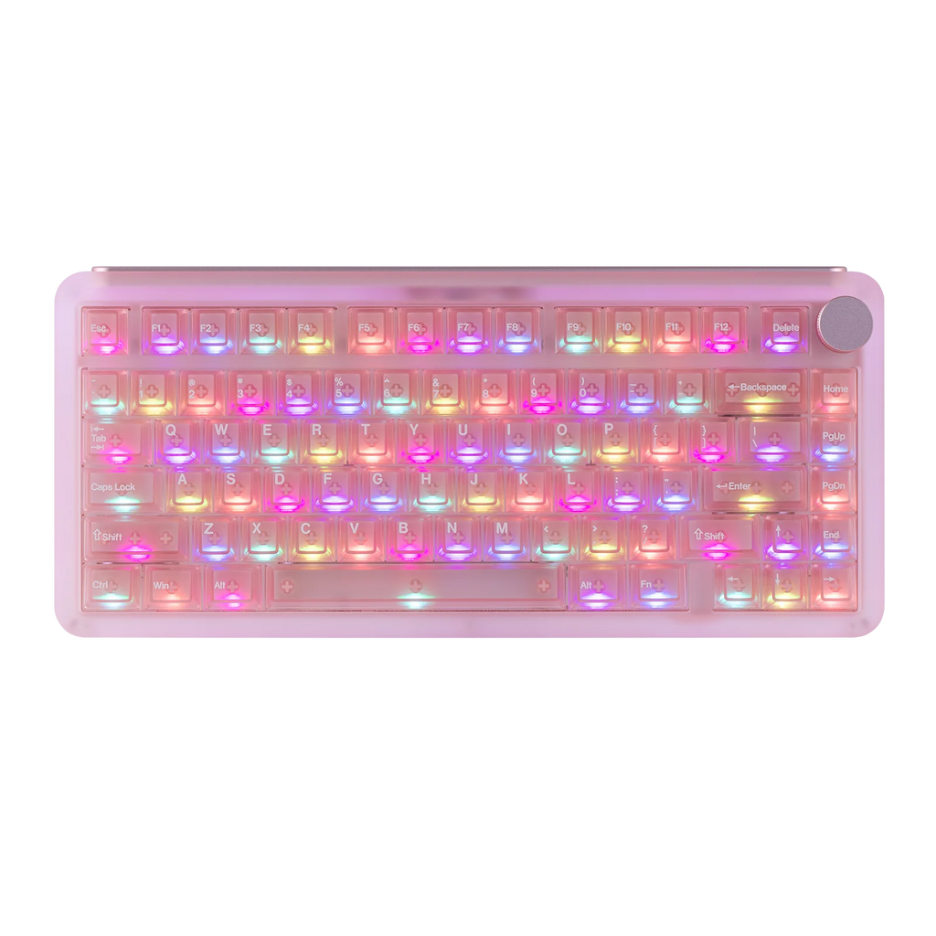 KiiBOOM Phantom81 V4 75% ANSI US Layout Tri-mode Wireless Acrylic Semi-Translucent Mechanical Keyboard with Shine Through Keycap
