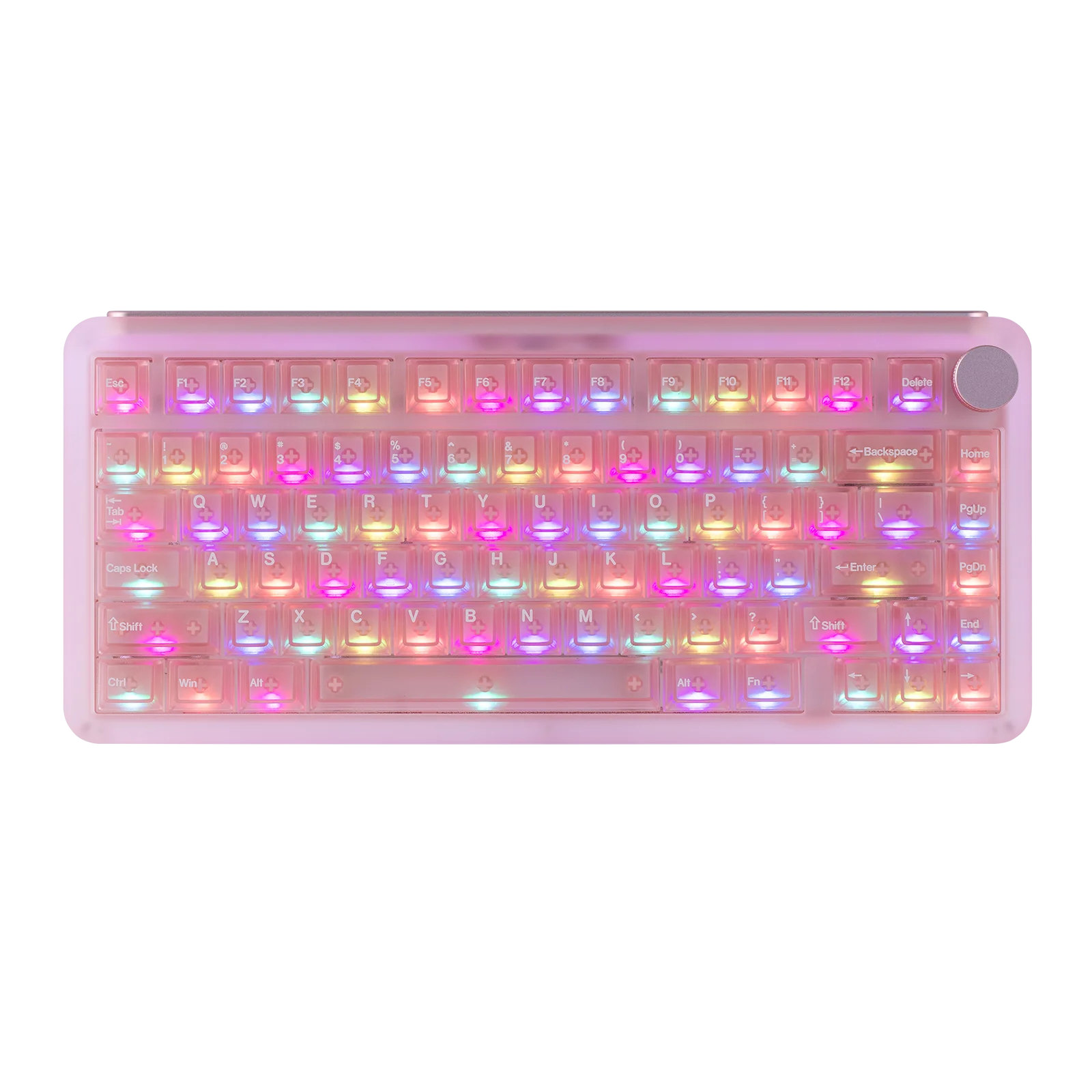 KiiBOOM Phantom81 V4 75% ANSI US Layout Tri-mode Wireless Acrylic Semi-Translucent Mechanical Keyboard with Shine Through Keycap
