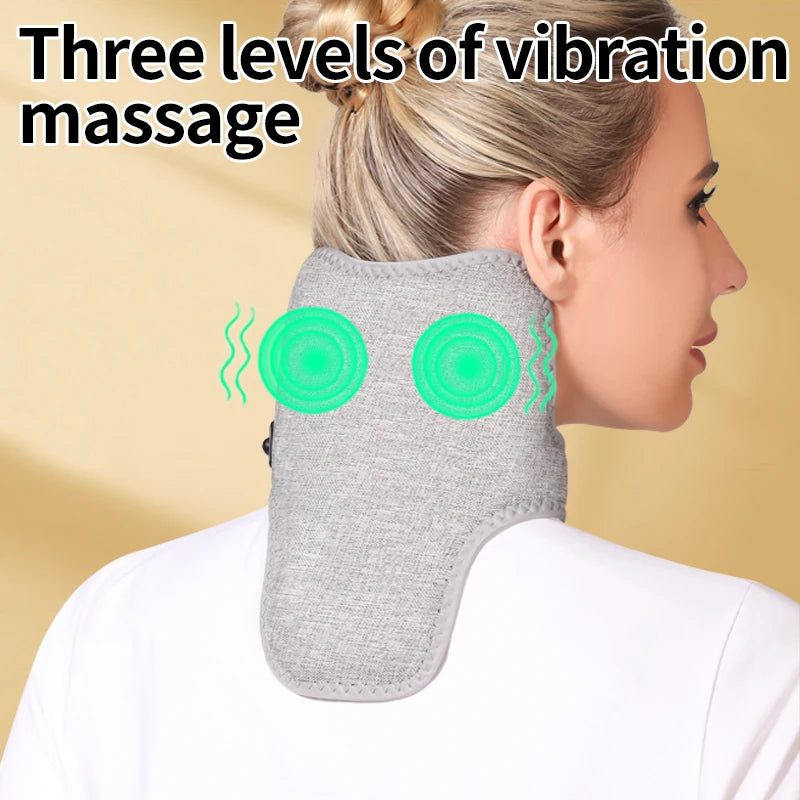 Heated Neck Massager with Red Light Therapy - Portable Muscle Relief Massage Cushion Tidesmit