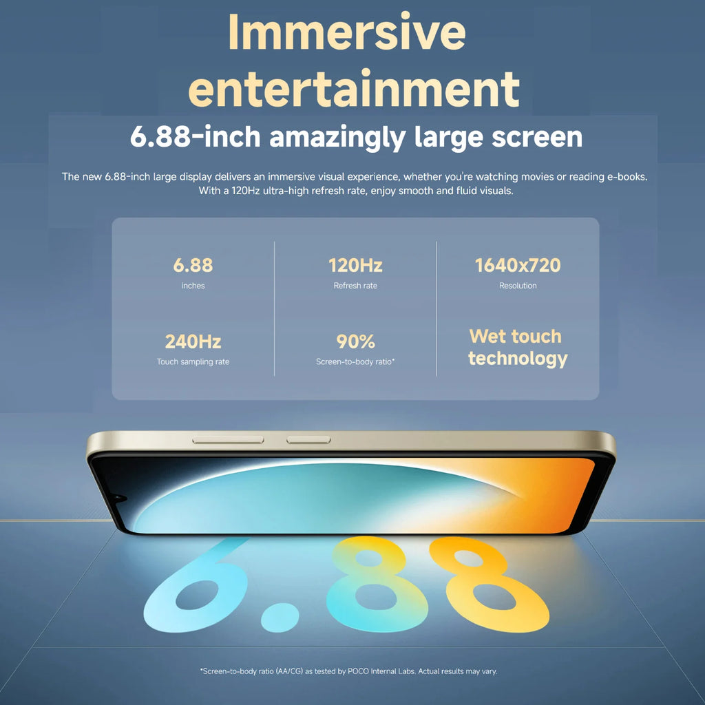 POCO C71 4G Smartphone: 120Hz Display, 5200mAh Battery - Blue AE Tidesmit