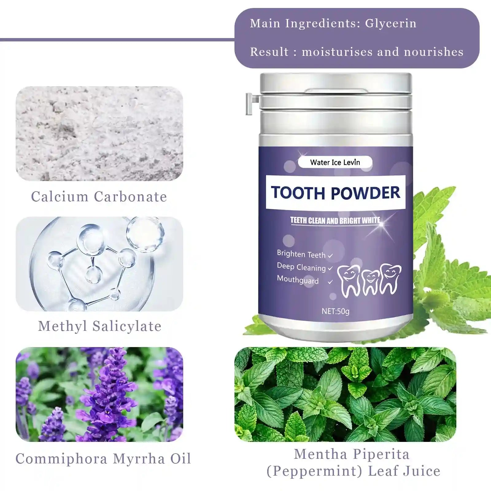 Tidesmit pearl tooth powder for effective yellow stain removal and fresh breath oral care