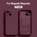 Magnetic iPhone 15 Pro Max Case: Slim Fit Shock-Absorbing Liquid Silicone Purple Tidesmit