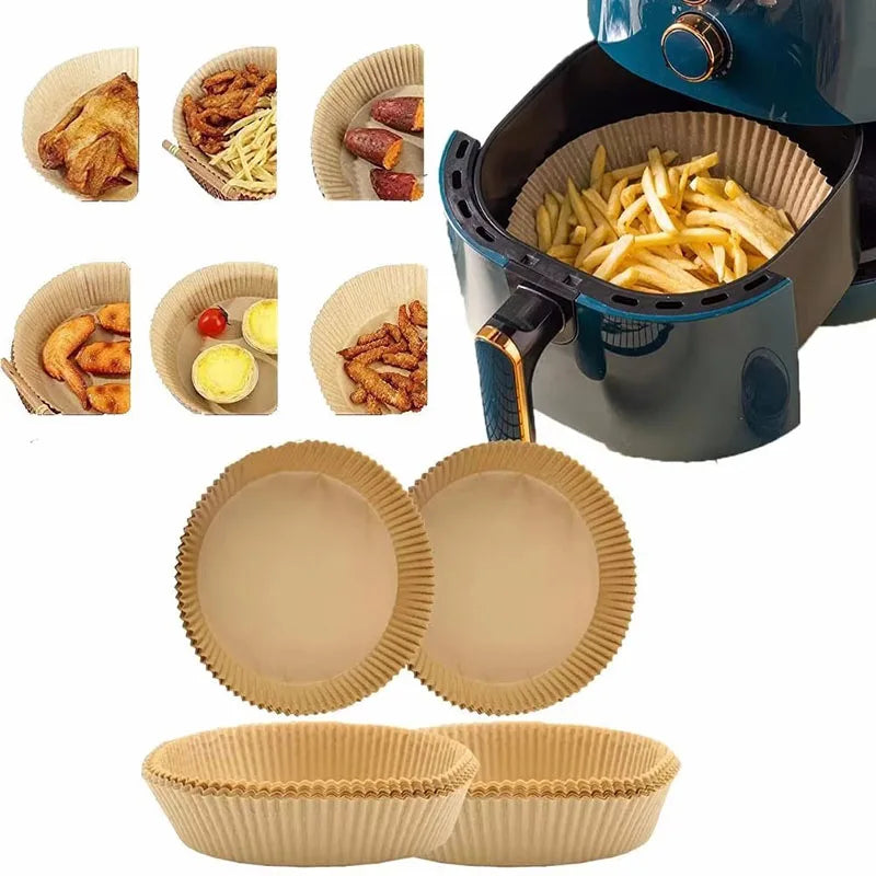 20-100Pcs Air Fryer Disposable Paper Liner Non-Stick Oil-proof Parchment Mat for Cooking Microwave Oven Sheets Special Baking