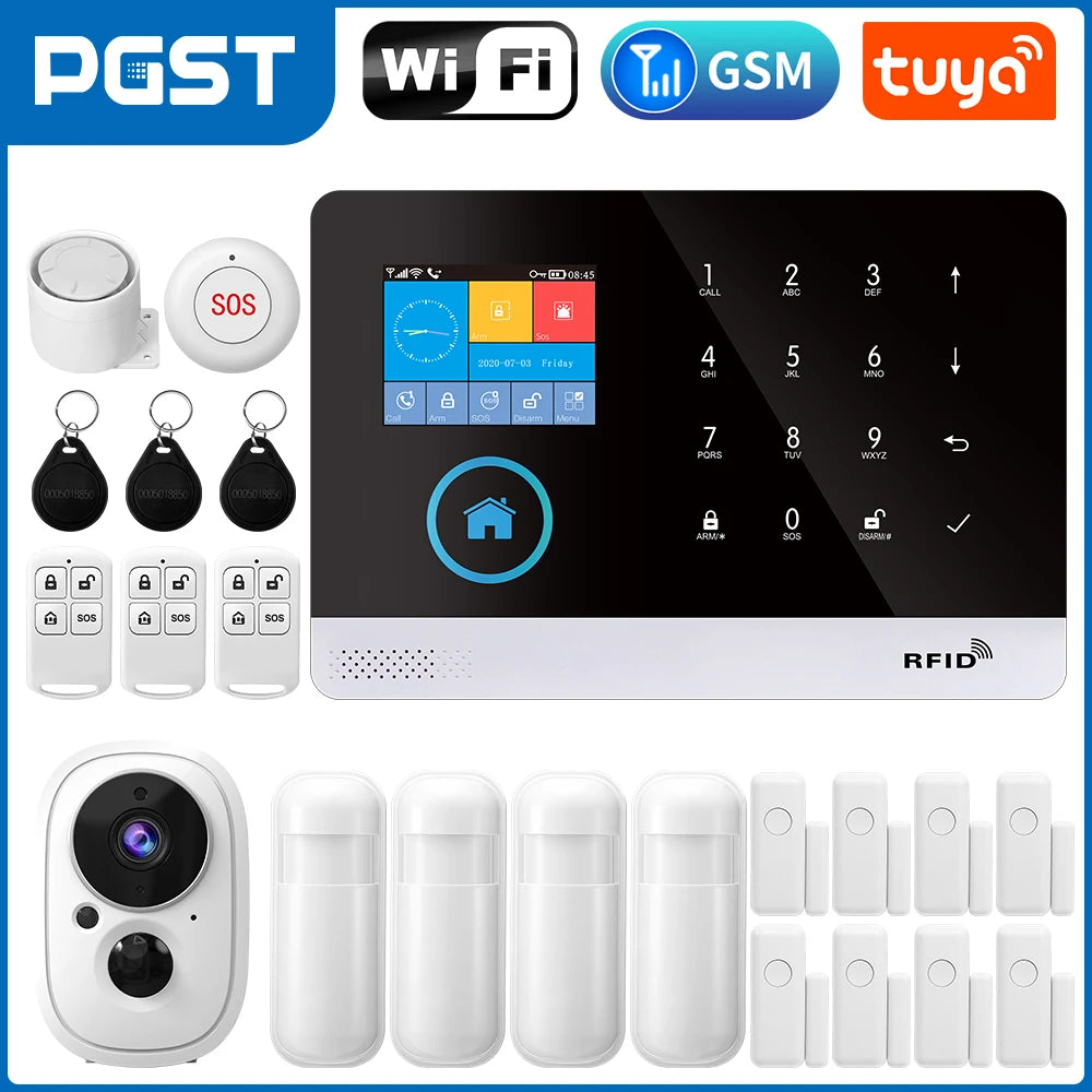 Smart Home Security Alarm System with 4G WiFi App Control by Tidesmit 2G T Tidesmit