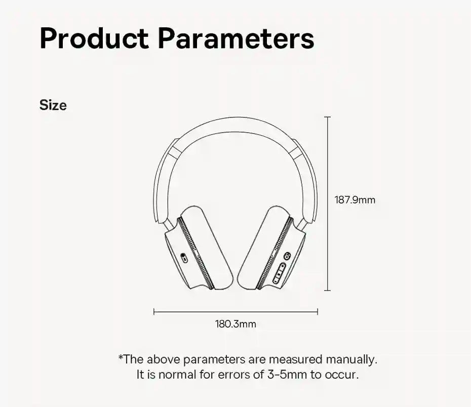 Wireless Headphones with Active Noise Cancellation & Spatial Audio - Black Tidesmit