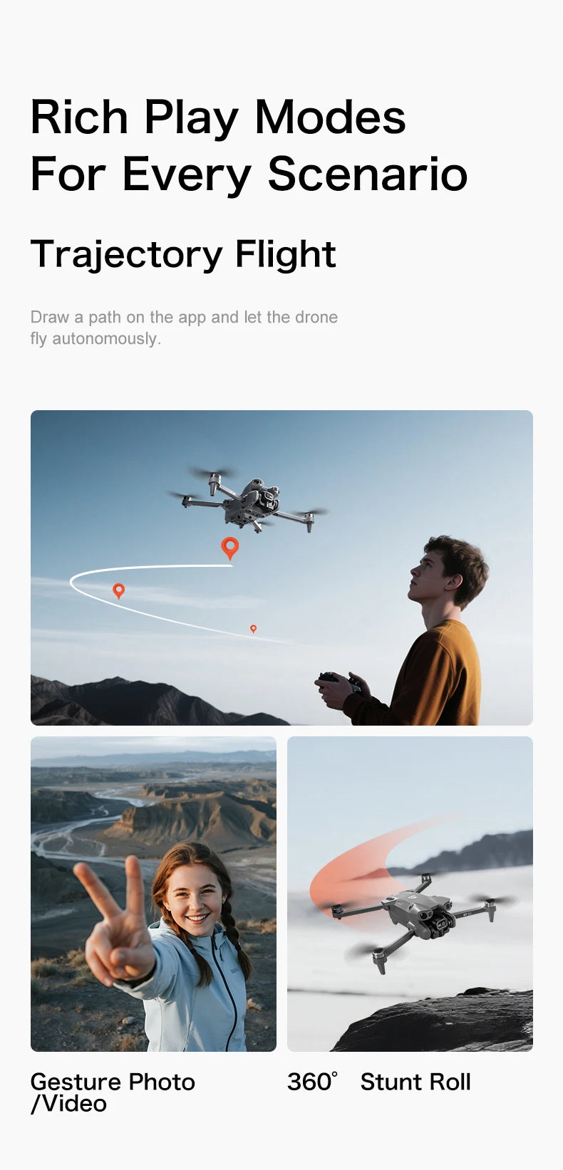 4K Camera Drone with GPS - Foldable Brushless RC Quadcopter by Tidesmit Tidesmit