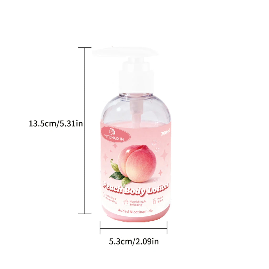 Peach Niacinamide Body Lotion, Fruity Fragrance, Hydrates And Moisturizes The Skin, Smooth And Easily Absorbed
