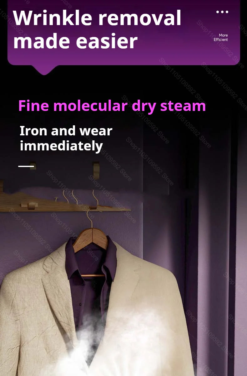 Tidesmit portable handheld steam iron showing side profile and compact garment ironing machine design features.