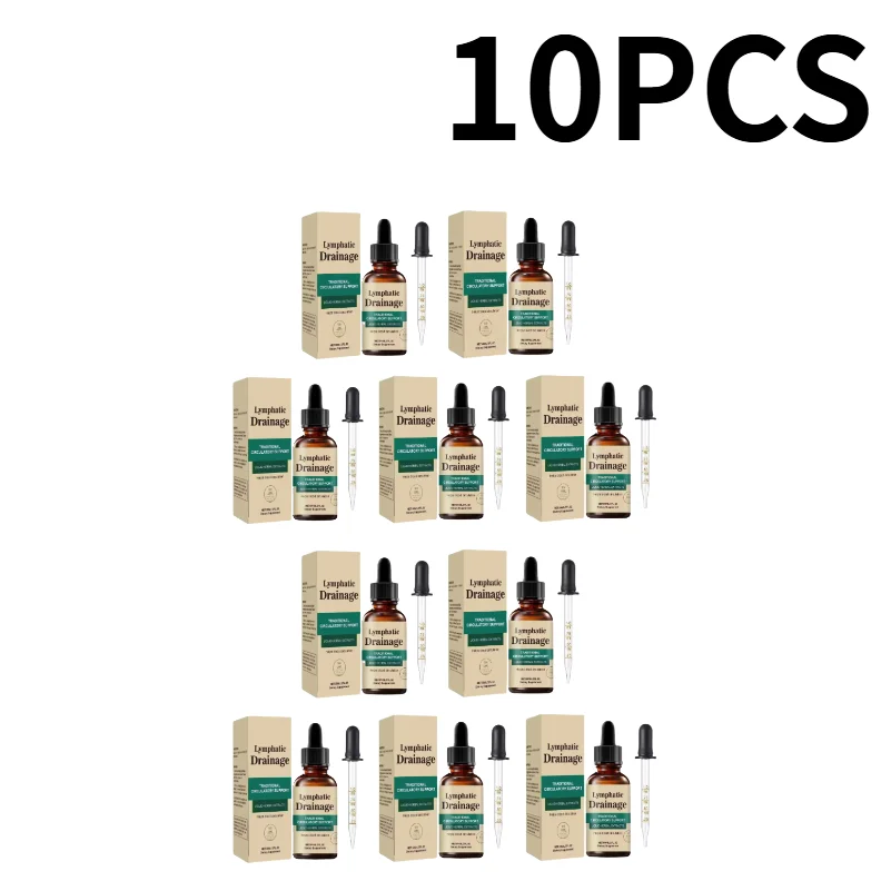 Tidesmit 10-pack herbal lymphatic drainage drops for detox, circulation support, and relief from body swelling.