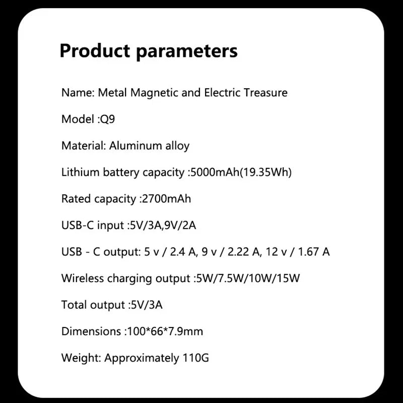 Magnetic Wireless Power Bank 10000mAh Portable Charger by Tidesmit Tidesmit