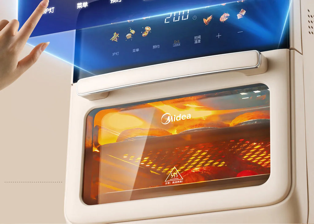 Midea Air Fryer 12.5L Large Upgrade Air Fryer Oven Combo Large Capacity Visual Touch Screen Multi‑Layer No‑Flip Needed 220V