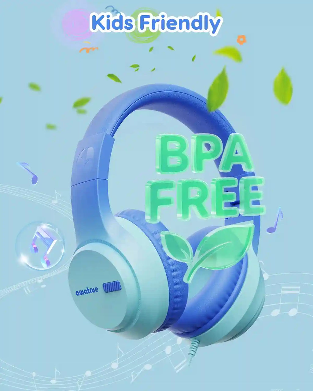 Kids Wired Over-Ear Headphones with Safe Volume Limiting by Tidesmit Tidesmit