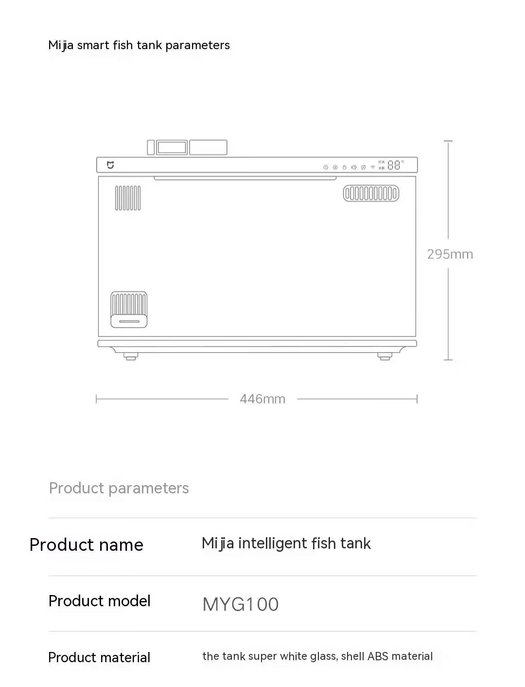 NEW MIJIA Smart Fish Tank Work With Mijia APP Mobile Controlled Remote Feeding Smart Lighting System Light Aquarium 20L-CN