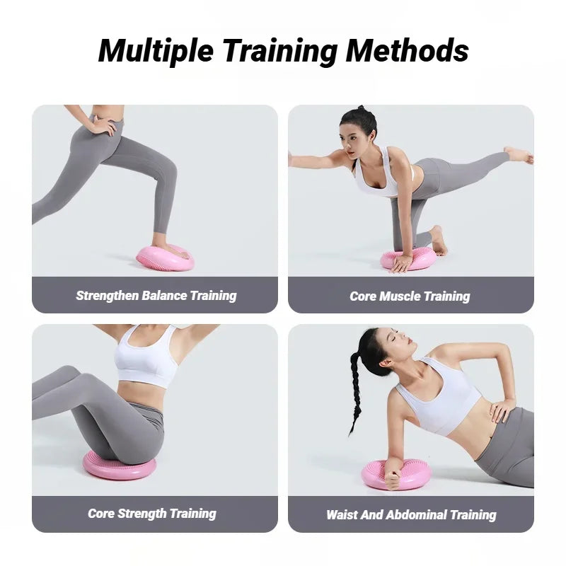 Inflatable Balance Cushion Thickened Explosion-Proof Soft For Yoga Massage Workout Pad Seat Ball