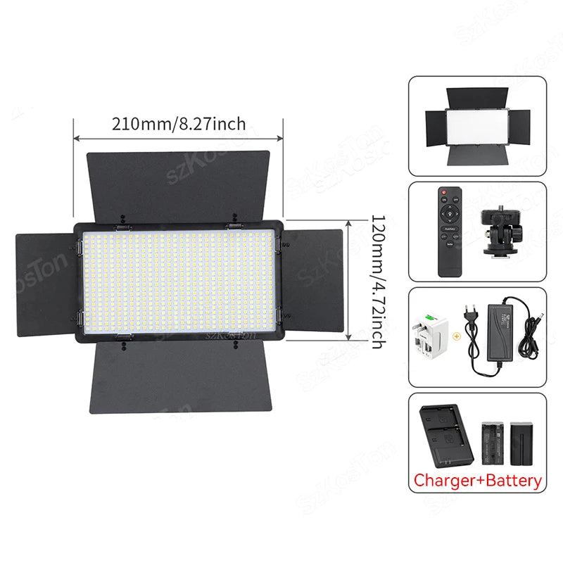 RGB LED Video Light Kit for Content Creation with Adjustable Tripod Kit 5 Tidesmit