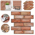 Pack of 10 3D Wall Panels, Stone Look, Self-Adhesive, Peel and Stick Fake Brick Decorative Tiles for DIY Wall Decor