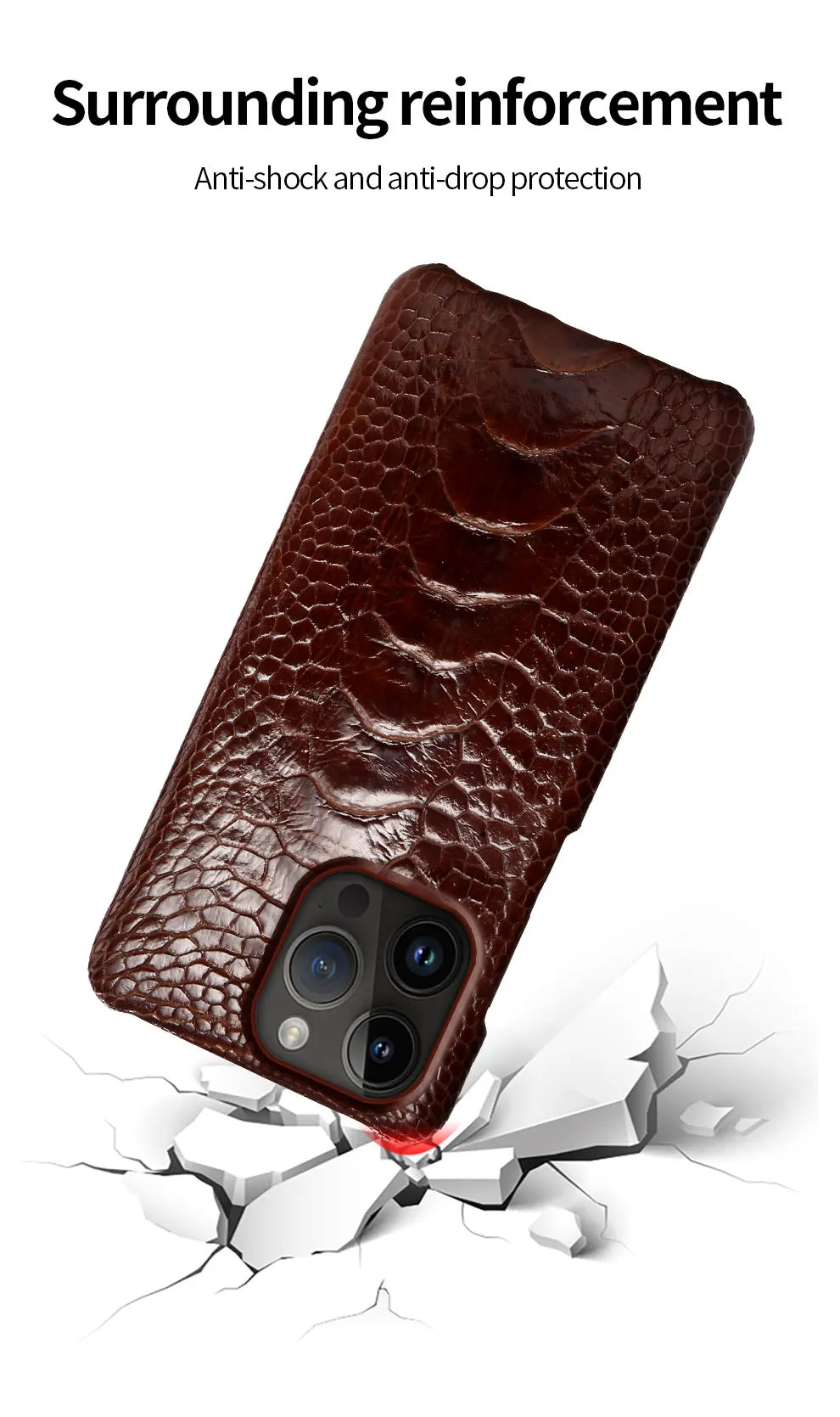 iPhone 16 Pro Max Genuine Leather Case | Slim Shock-Absorbing Cover Tidesmit
