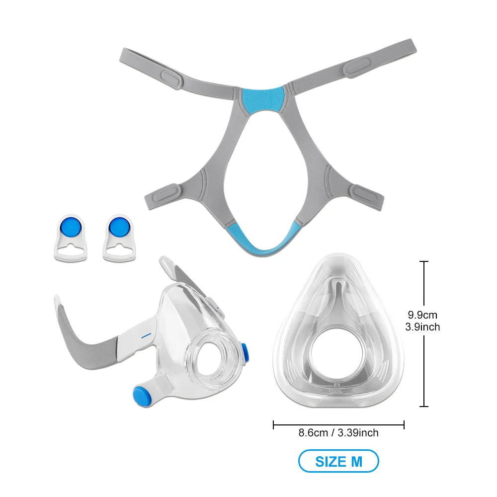 AirFit F20 Full Face CPAP Mask Replacement Kit Soft Silicone F20 Replacement Mask Contains Mask Cushion, Headgear, Frame, Clips